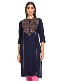Aurelia Women's  Viscose Regular Kurta