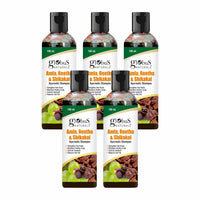 Globus Naturals Amla Reetha Shikakai Shampoo - Natural & Mild Cleanser for Healthy Hair and Scalp, Suitable for All Types, Set of 5, 100 ml