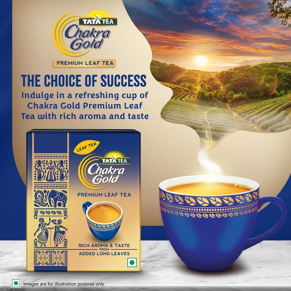 Tata Tea Chakra Gold Premium Leaf Tea| Rich Aroma & Taste | Black Tea With Leaf | 500 gram