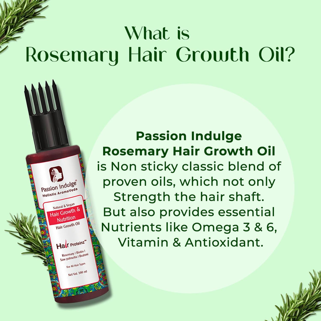 Passion Indulge Rosemary Hair Growth Conditioning combo - Rosemary hair oil, Hair fall control Shampoo & Keratin Hair spa for Dry Hair