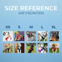 Air Frontier Mesh Dog Harness with Steel Leash D-Ring, Reflective Stitching, and Lightweight Breathable No-Pull Design, Adjustable Neck and Chest Straps for Small to Large Breeds - BUW, XS