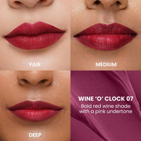Typsy Beauty ON 'n' OFF Lipstick & Eraser | 12 Hr Stay Creamy Matte Formula (Deep Wine) | Smudge & Transfer Proof | Nourishing Remover Oil & Leave-On Mask | Vegan | 8 shades | 2.5 ml x 2.5 ml