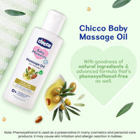 Chicco Baby Moments Massage Oil, New Advanced Non-sticky & Moisturizing Formula with Natural Ingredients to Prevent Dryness, Suitable for Baby’s Skin, Hair & Scalp, No Phenoxyethanol & Parabens (100ml)