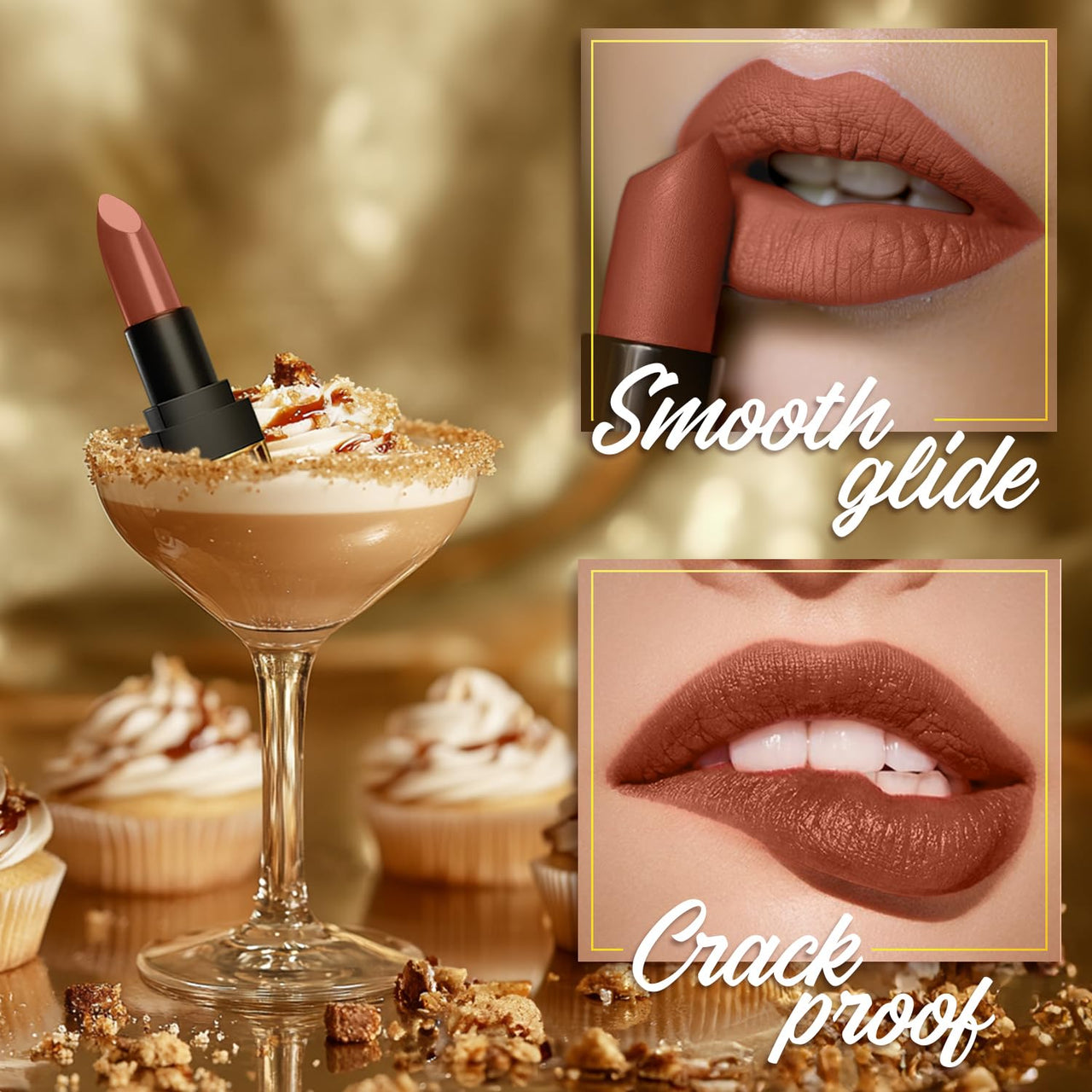 FACES CANADA Comfy Matte Velvet Touch Lipstick - Toffee Drizzle 08, 4.2g | Velvety Matte Finish | 8HR Longstay | Intense Colour | Hydrating Lips | Smooth Application