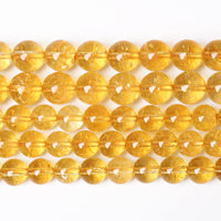 8mm 45Pcs Natural Citrine Beads for Jewelry Making Gemstone Round Loose Beads Crystal Energy Stone Healing Power DIY Bracelet Necklace 8mm