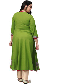 Yash Gallery Women's  Cotton Angrakha Kurta