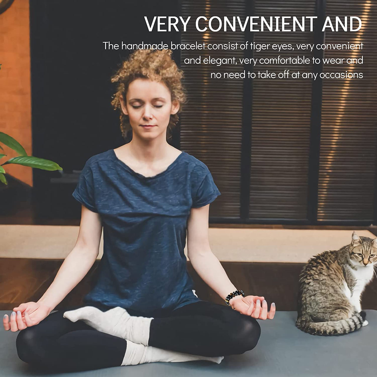 Triple Crystal Protection Bracelet, Handmade Bracelets, Obsidian Tiger Eye and Hematite Stone 10mm Bracelets for Men Women, Healing Crystal Bracelets, Natural Stone Beaded Bracelets Bring Luck 10mm Yellow Tiger Eye