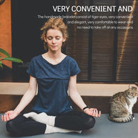 Triple Crystal Protection Bracelet, Handmade Bracelets, Obsidian Tiger Eye and Hematite Stone 10mm Bracelets for Men Women, Healing Crystal Bracelets, Natural Stone Beaded Bracelets Bring Luck 10mm Yellow Tiger Eye