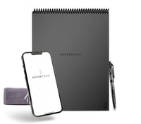 Rocketbook Flip - with 1 Pilot Frixion Pen & 1 Microfiber Cloth Included - Gray Cover, Letter Size (8.5