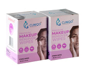 Cliniqo Premium Sterile Makeup Remover Wipes – Gentle, Alcohol-Free,Travel-Friendly, Removes Waterproof Makeup – 40 Large Wipes (20cm x 15cm)