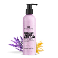 Botanic Hearth Bulgarian Lavender Body Wash with Ylang Ylang, Vitamin E & Sage Leaf | Calming Body Wash Shower Gel for Women and Men | Sulphate & Paraben Free | 245ml