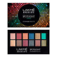 Lakmé Absolute Spotlight Eye Shadow Palette, Berry Martini, 12 G - Berry Martini, Shimmery, Matte