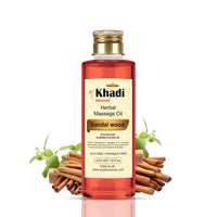 Khadi Omorose Sandalwood Massage Oil With Almond, Jojoba, Wheatgerm Olive, Sesame, Vitamin E Oil, 210 Ml