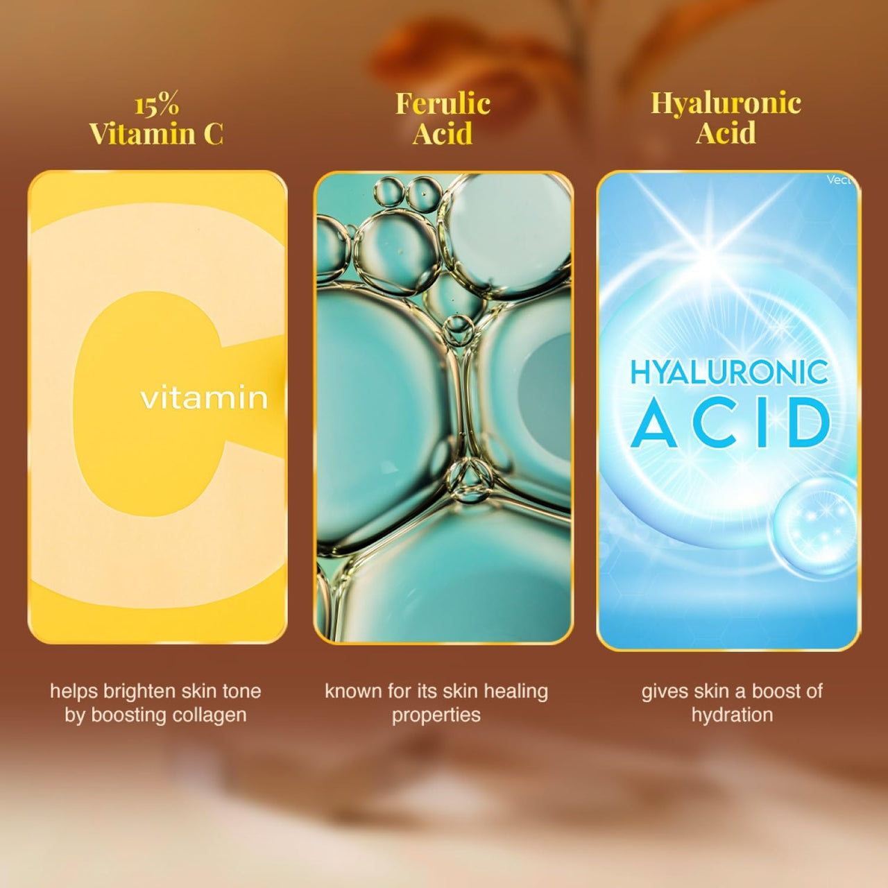 VLCC Vitamin C Serum - 30ml | Ferulic Acid - Protects Skin, Reduces Fine Lines and Wrinkles | Hyaluronic Acid - Stimulates Regeneration, and Skin Hydration with 15% Vitamin C