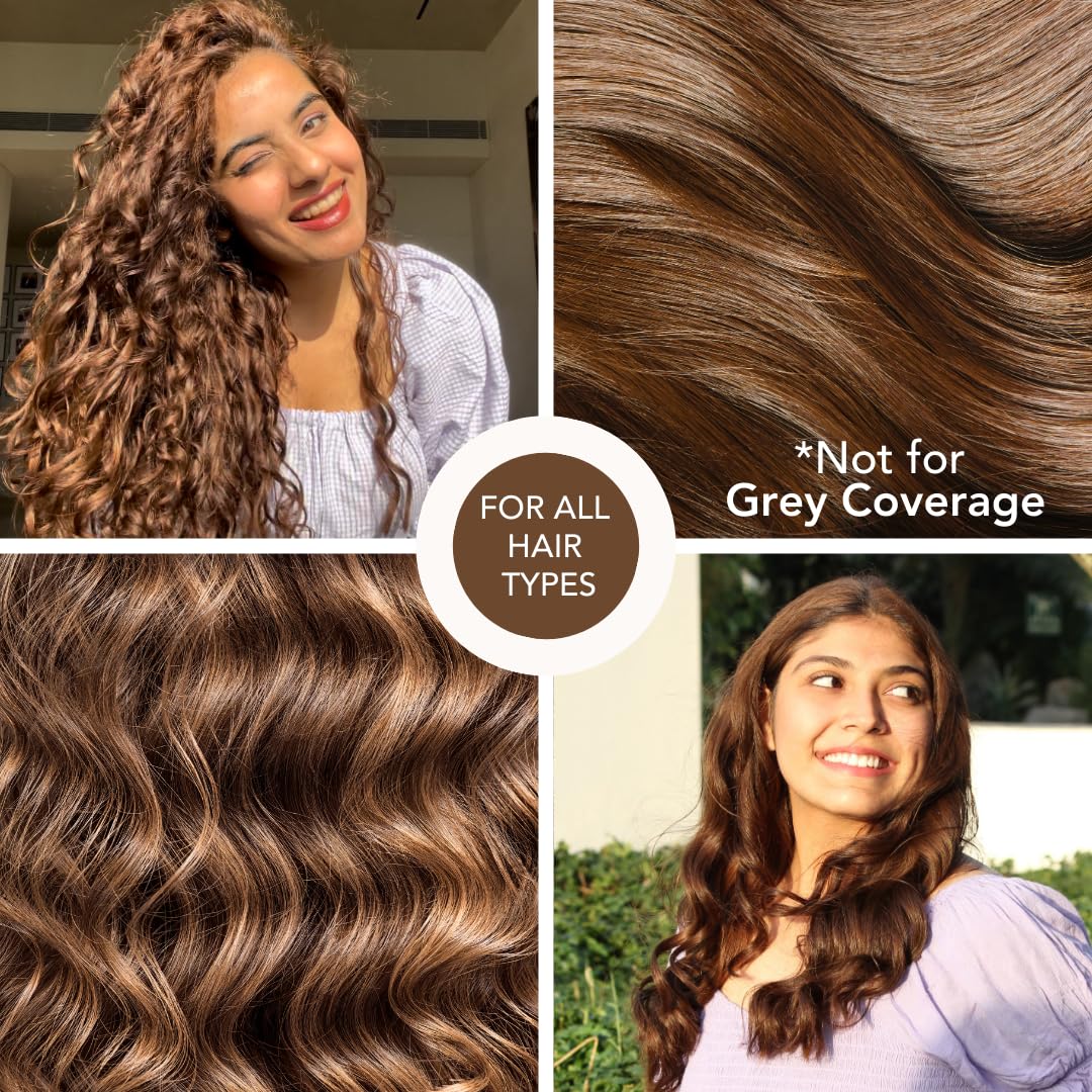 Paradyes No Bleach Hazel Brown Glossy Hair Tint, Ammonia-Free Formula for Natural Black Hair, Visible on Natural Black Hair, Includes Anti-Fade Conditioner for Long-Lasting Shine, 5 Light Brown