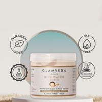 Glamveda Rice Water Brightening Face Scrub For Women | For Lightens Skin | Reduces Pigmentation & Tanning | Paraben Free | 100gm