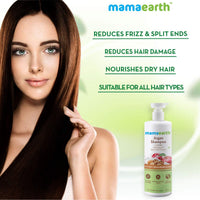 Mamaearth Argan Shampoo with Argan and Apple Cider Vinegar for Frizz-free and Stronger Hair | Reduces Split Ends & Frizz | Repairs Damaged Hair | For Men & Women | 250 ml