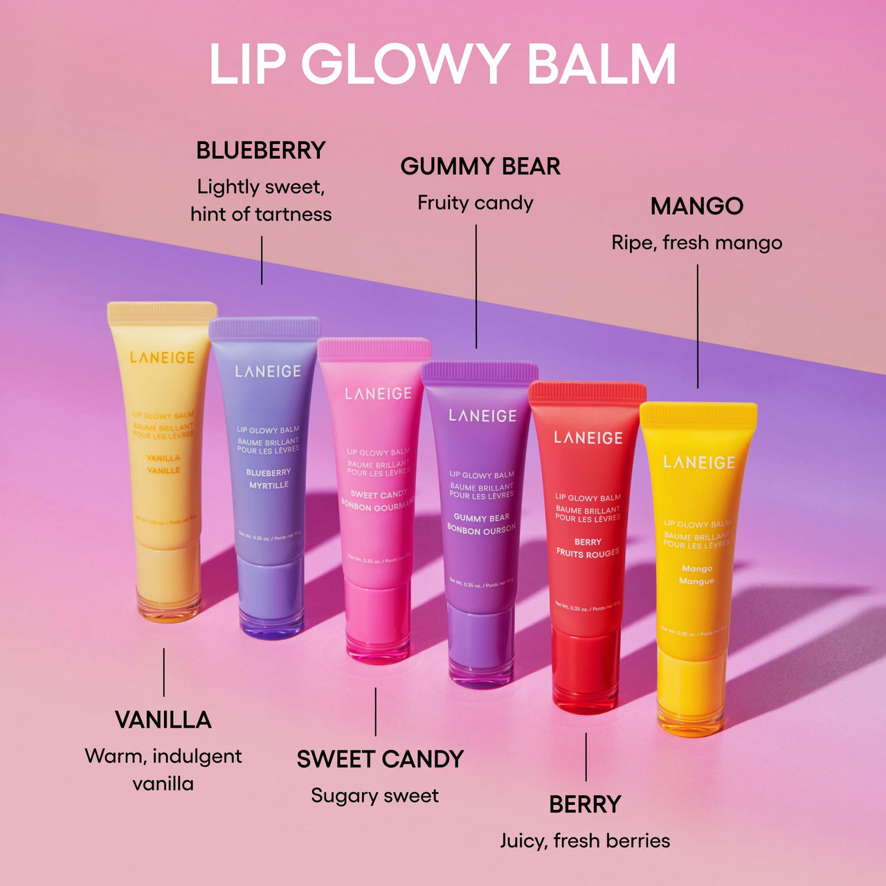 LANEIGE S’Mores Kisses Set of 2 includes Chocolate Lip Sleeping Mask (8g) and Vanilla Lip Glowy Balm (10g) for Soft, Smooth and Glowing Lips | Korean Lip Balm For Dry Lips |Intense Hydration