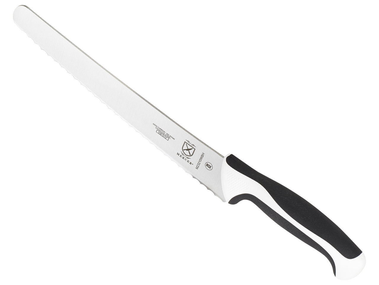 Mercer Culinary - M23210WBH Mercer Culinary Millennia 10-Inch Wide Wavy Edge Bread Knife, White
