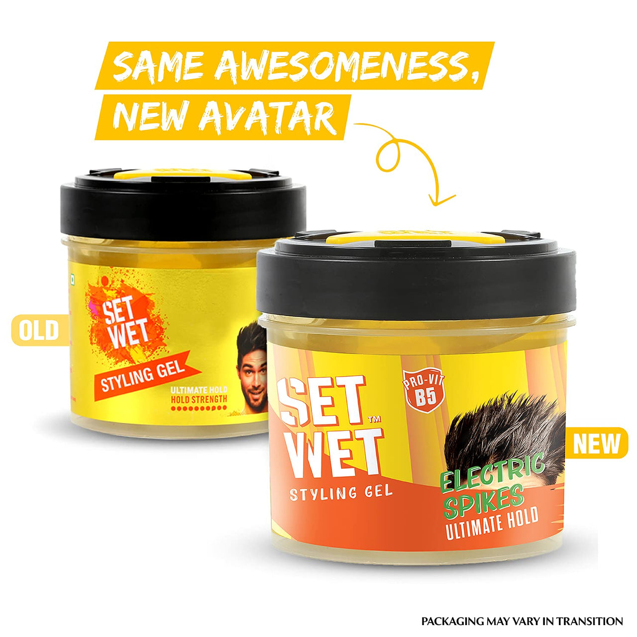 Set Wet Hair Gel Ultimate Hold, 250ml & Set Wet Hair Gel Cool Hold (100ml Tube)