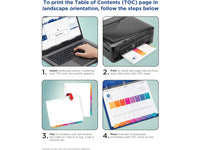 Avery Jan-Dec 12 Tab Dividers for 3 Ring Binders, Customizable Table of Contents, Multicolor Tabs, 6 Sets (11830)