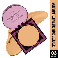 Hilary Rhoda Perfect Skin Cream Foundation | Buildable Coverage & Lightweight | Waterproof & Matte Finish | Blendable Foundation - 8.5g (Beige - Shade 03)