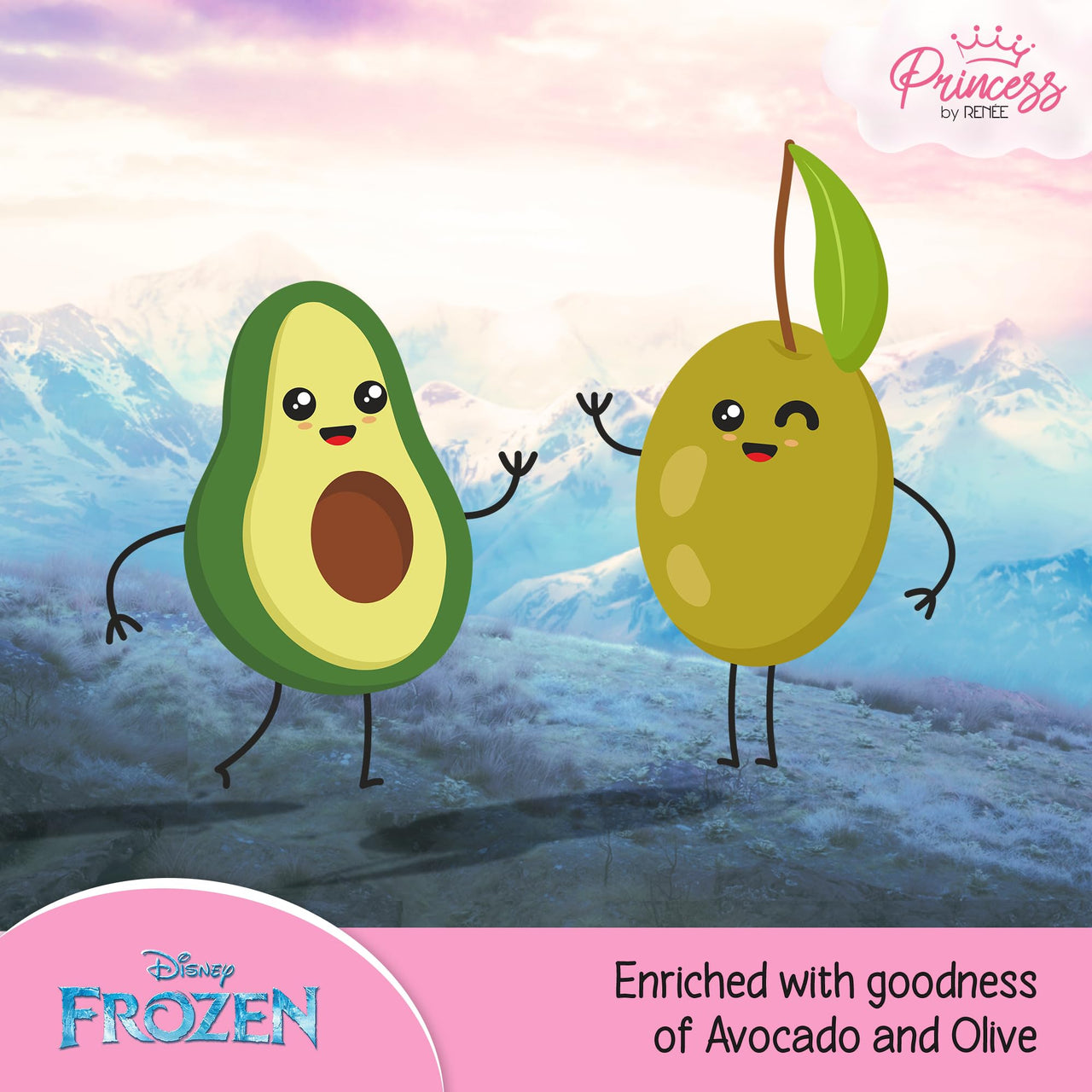 RENEE Disney Frozen Princess Unicorn Makeup Kit Elsa 7.4 Gm,Pre-Teen Girls,Includes 2 Matte,4 Shimmer Eyeshadows,Lip Butter,Lip&Cheek Tint,Compact&Travel Friendly,Cruelty-Free&Vegan, 1 Count