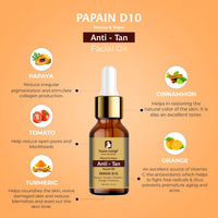 Passion Indulge Natural Papain D10 Cleanser 100ml & Papain D10 Facial Oil 10ml Combo Pack For Reduces Tan | Improves Tone & Texture | Glowing Skin With Papaya, Turmeric & Orange | All Skin Types | Vegan