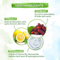 Mamaearth Bye Bye Blemishes Face Wash with Mulberry and Vitamin C for Even Skin Tone - 100 ml Gently Cleanses | Reduces Dark Spots | Brightens Skin | Reduces Pigmentation | Niacinamide