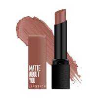 Hilary Rhoda Matte About You Lipstick | Long Lasting & Highly Pigmented Lipstick | Glides Smoothly | Matte Finish | One Stroke Application | Cruelty-Free & Vegan - 3g (Coffee Date - Shade 03)