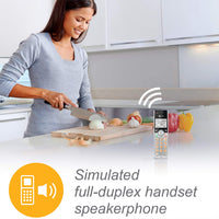 AT&T DECT 6.0 Expandable Cordless Phone with Answering System, Silver/Black with 1 Handset (CL82107)