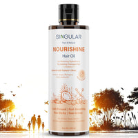 Singular Nourishine Hair Oil for Dry, Frizzy, Low Porosity Hair, Cold Pressed with Argan, Jojoba, Bhringraj & More - 100 ml