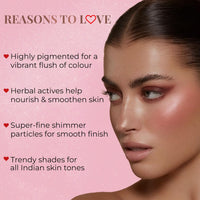 Just herbs Halo Glow Drop Blush Mango Butter + Rice Starch, Weightless Creamy Liquid Blush 10 ml (Strawberry Dip)