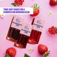 Blue Heaven Blush & Juicy Lip & Cheek Tint Infused With Pomegranate & Strawberry Extract|Multipurpose 3 In 1 Lip Tint|Long Lasting,Water Proof & Hydrating Liquid Blush,Berry Juice,9Ml,Glossy