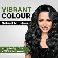 SESA Natural Black Hair Colour For Women and Men Long Lasting Natural Shiny Smooth Hair with Rosemary, Calendula and Heena, 100% Grey Coverage - (Natural Black 1.0)