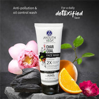 Ayouthveda Activated Charcoal 100 ml Face Wash for Women and Men