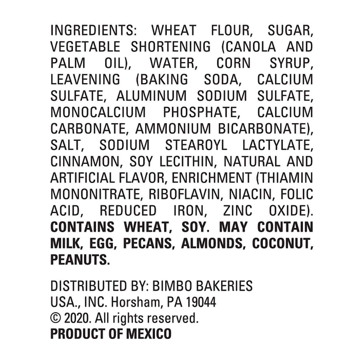 Marinela Canelitas Crispy Cinnamon Cookies, 8 packs per box, 16.96 Oz