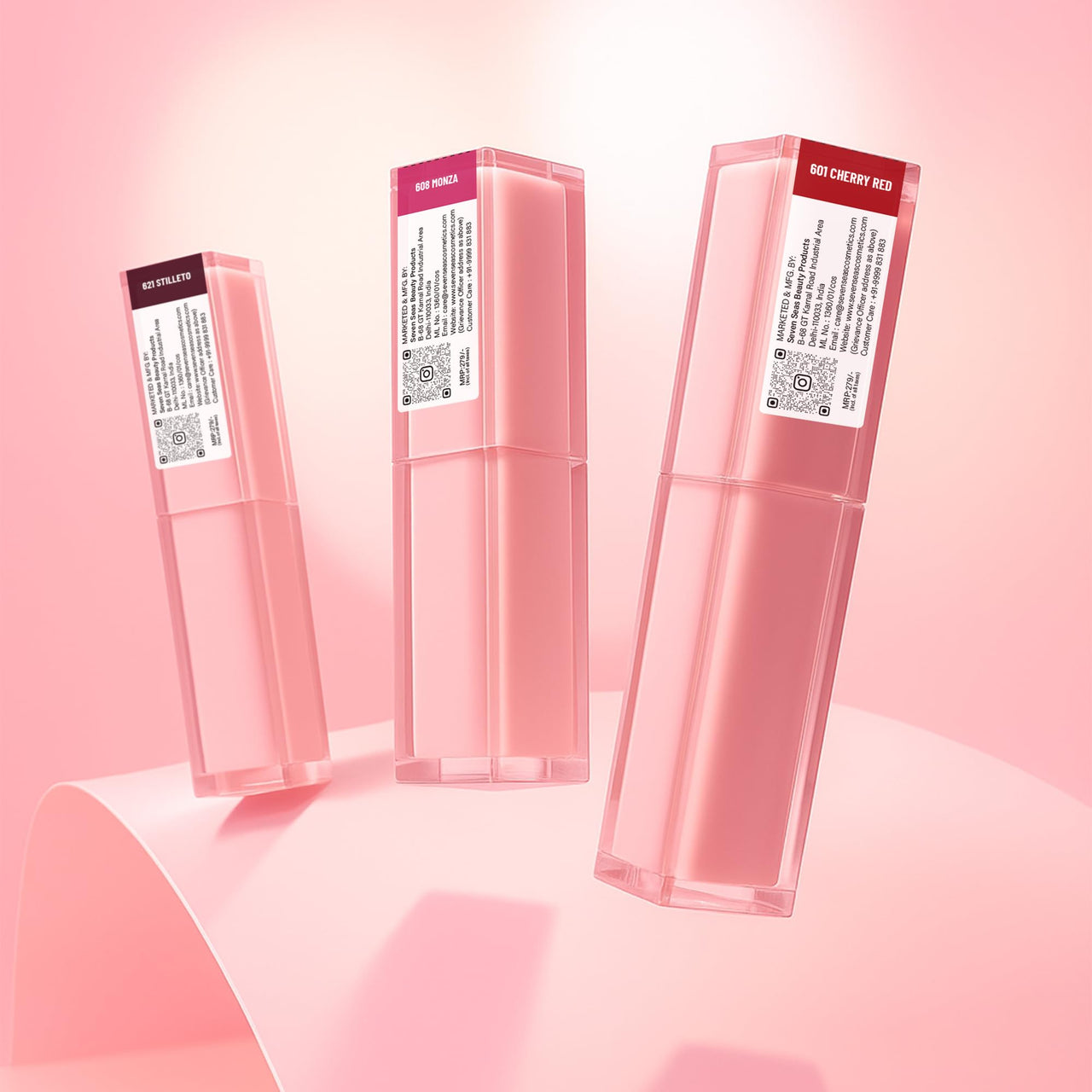 Seven Seas Creamy Matte Long Stay Lipstick | Smooth Glide | Waterproof & smudge proof lipstick | High Rich colors Matte Finish Lipstick (MONZA, 3.5g)