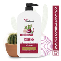 TryOnes Red Onion, Garlic, Cactus & Keratin Protin Shampoo Damage Control Strong & Nourished Hair For All Hair Types | For Women & Men | Net Weight: 1000 ml | Pack of 1