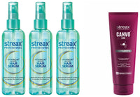 Streax Professional Vitariche Gloss Hair Serum for Women & Men 115ml, Pack of 3 Canvoline Straightening Post Care Conditioner for Women's | 240 gm