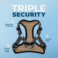 Best Pet Supplies Voyager Adjustable Dog Harness with Reflective Stripes for Walking, Jogging, Heavy-Duty Full Body No Pull Vest with Leash D-Ring, Breathable All-Weather - Army/Black Trim, S Harness (Army/Black Trim) S (Chest: 15 - 18