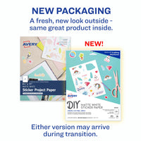 Avery Printable Sticker Paper, 8.5