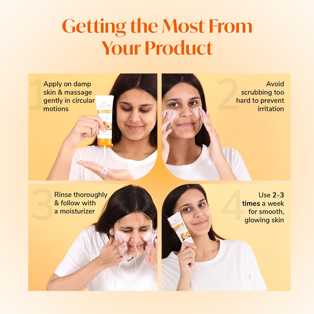 Apricot Scrub 70g | Gentle Exfoliation for Smooth, Radiant Skin | Deep Cleansing with Apricot & Walnut | Hydrating & Nourishing with Aloe Vera & Vitamin E Pack of 2 (70g each)