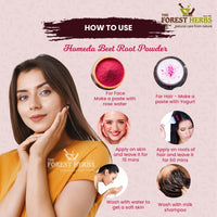 The Forest Herbs Natural Care From Nature 100% Pure Beetroot Powder 100gm for Face | Lips | Hair | Glowing & Shiny Skin Face Pack