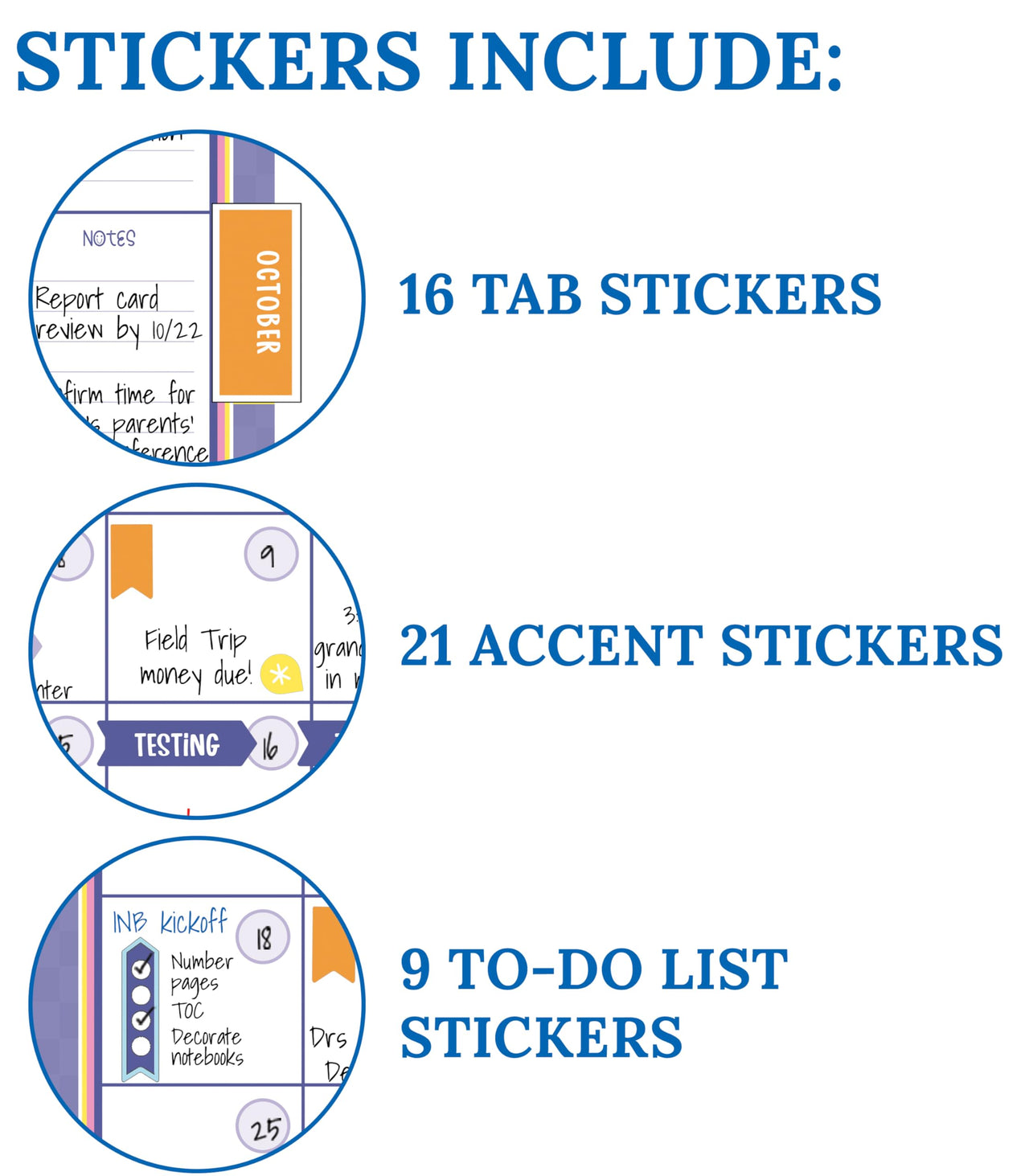 Carson Dellosa We Stick Together 8" x 11" Undated Daily Teacher Planner, Weekly Planner, Monthly Planner With Planner Stickers, Classroom Organization & Classroom Management Grade Book and Planner