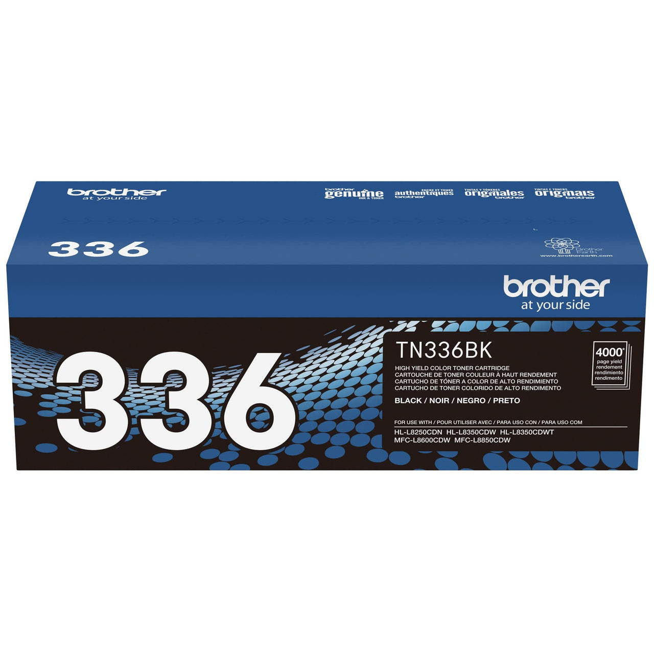 Brother Genuine TN336BK High Yield Black Toner Cartridge