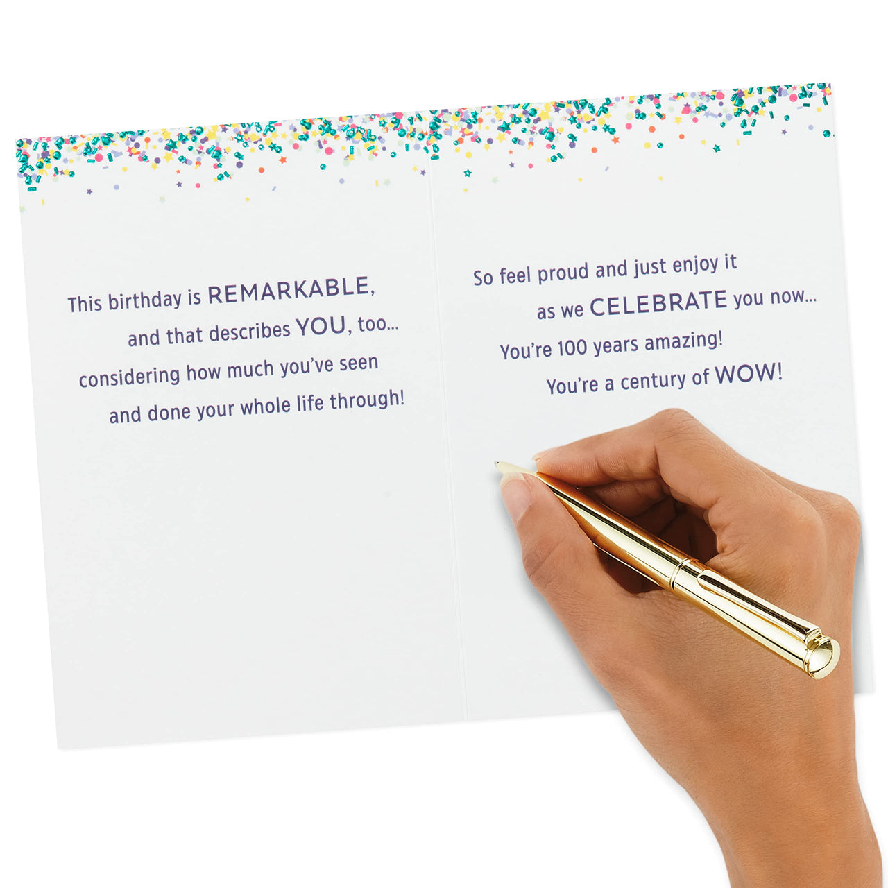 Hallmark 100th Birthday Card (100 Years Amazing)