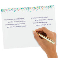 Hallmark 100th Birthday Card (100 Years Amazing)