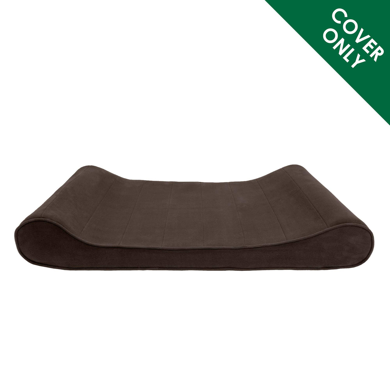 Furhaven Replacement Dog Bed Cover Microvelvet Contour Luxe Lounger, Machine Washable - Espresso, Jumbo (X-Large) Microvelvet (Espresso) 45.0"L x 30.0"W x 0.3"Th Cover Only