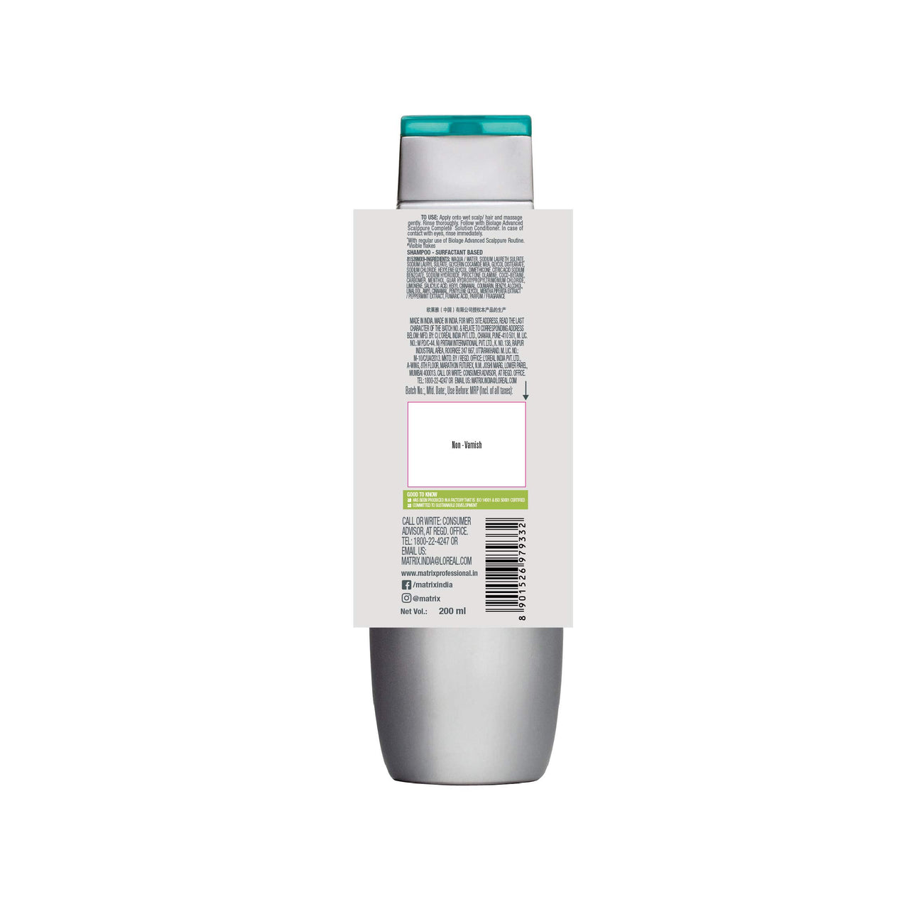 BIOLAGE Scalppure Shampoo | For Dandruff Control & Biolage Smoothproof Deep Smoothing 6-In-1 Professional Hair Serum